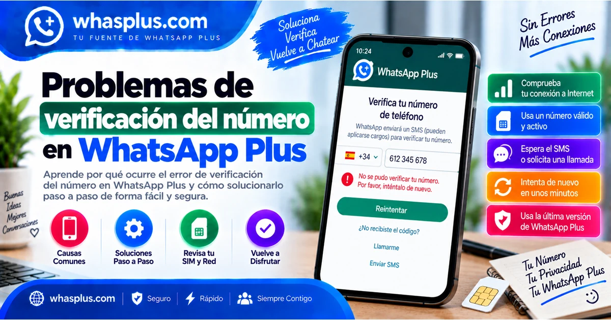 Problemas de verificación del número en WhatsApp Plus